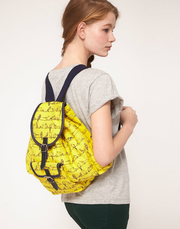 gelber rucksack asos